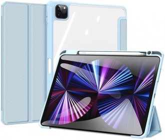 Melsvas dėklas Dux Ducis "Toby" planšetei Samsung Galaxy Tab X800 / X806 Tab S8 Plus / T730 / T736B Tab S7 FE 2021 / T970 / T976B TAB S7 Plus 12.4