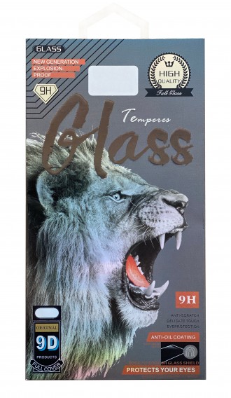 LCD apsauginis stikliukas 9D Full Glue telefonui Apple iPhone 14 Pro Max juodais kraštais