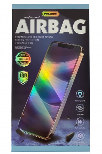 LCD apsauginis stikliukas juodais krašteliais "18D Airbag Shockproof" telefonui Samsung Galaxy A32 4G