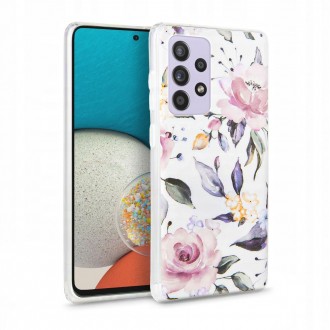 Baltas dėklas "Tech-Protect FLORAL" telefonui Samsung Galaxy A53 5G
