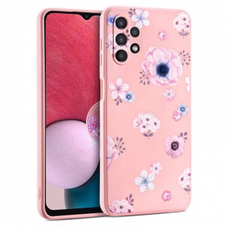 Rožinis gėlėtas dėklas "Tech-Protect FLORAL"telefonui Samsung Galaxy A13 4G / LTE