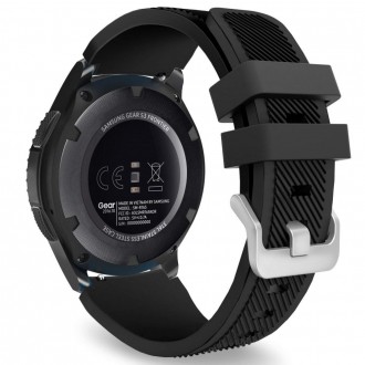 Juoda apyrankė Tech-Protect "Smoothband" laikrodžiui Samsung Watch 46MM 