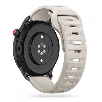 Kreminės spalvos apyrankė "Tech-Protect Iconband Line" laikrodžiui Samsung Galaxy Watch 4 / 5 / 5 PRO / 6 / 7 / FE (40 / 42 / 44 / 45 / 46 MM)