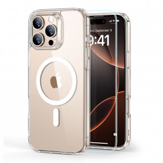 Skaidrus dėklas + stikliukas "ESR Classic Hibrid Halolock Magsafe & Tempered Glass" telefonui Apple iPhone 16 Pro