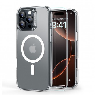 Pusiau skaidrus dėklas + stikliukas "ESR Classic Hibrid Halolock Magsafe & Tempered Glass" telefonui Apple iPhone 16 Pro