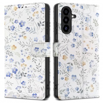 Gėlėtas atverčiamas dėklas "Tech-Protect Wallet Spring Flower" telefonui Samsung Galaxy A26 5G