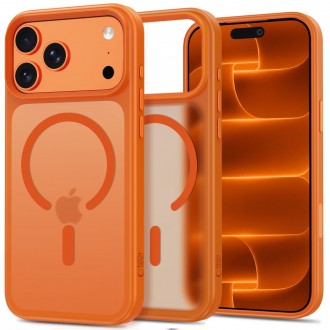 Matinis apsauginis dėklas Tech-Protect MagMat MagSafe CC telefonui Apple Iphone 17 PRO MAX / 18 PRO MAX MATTE COSMIC ORANGE