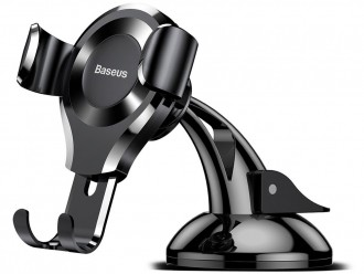 Juodas universalus telefono laikiklis "Baseus Osculum Gravity"