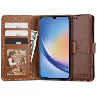 Rudas atverčiamas dėklas "TECH-PROTECT WALLET" telefonui Galaxy A34 5G