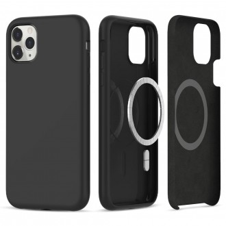 Juodas dėklas "Tech-Protect Silicone Magsafe" telefonui iPhone 11 Pro