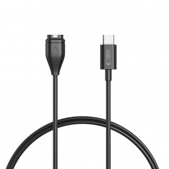 Juodas Type-C pakrovimo laidas TECH-PROTECT MC04 ULTRABOOST 100CM Garmin laikrodžiui 