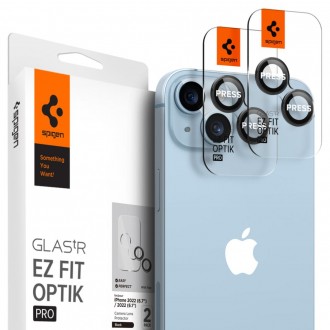 Kameros apsauga "Spigen Optik.Tr Ez Fit Camera Protector" (2vnt.) telefonui Apple iPhone 14 / 14 PLUS / 15 / 15 PLUS