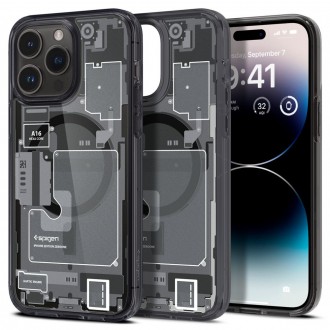 Išskirtinio dizaino dėklas "Spigen Ultra Hybrid Mag Magsafe Zero One" telefonui iPhone 14 Pro Max