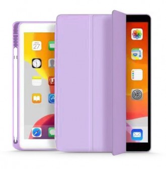 Alyvų spalvos atverčiamas dėklas "Tech-Protect SC Pen" skirtas iPad 10.2 2019 / 2020 / 2021