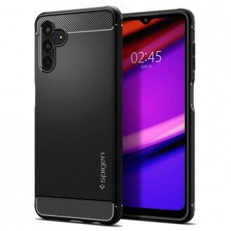 Juodas tekstūrinis dėklas "Spigen Rugged Armor" telefonui Galaxy A13 5G