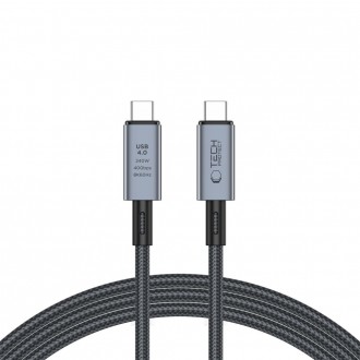 Juodas kabelis "Tech-Protect Ultraboost MAX USB 4.0 8K 40GBPS Type-C PD240W 200CM"