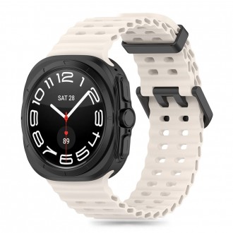 Kreminės spalvos apyrankė "Tech-Protect Iconband Pro" laikrodžiui Samsung Galaxy Watch Ultra (47 MM) 