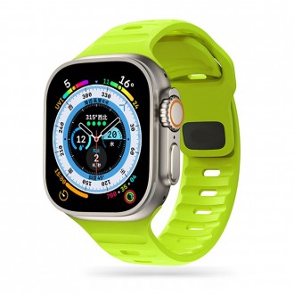 Laimo spalvos apyrankė "Tech-Protect Iconband Line" laikrodžiui Apple Watch 6 / 7 / 8 / 9 / 10 / SE / ULTRA 1 / 2 (44 / 45 / 46 / 49 MM)