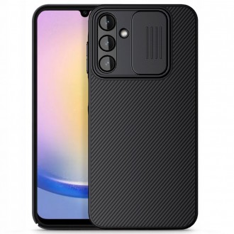 Juodas dėklas su kameros apsauga "Nillkin Camshield" telefonui Samsung Galaxy A25 5G