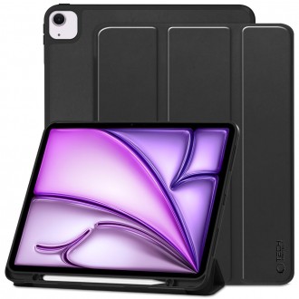 Juodas atverčiamas dėklas "Tech-Protect SC Pen" planšetei iPad Air 13 2024