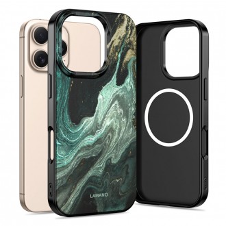 Spalvotas dėklas "Tech-Protect Lamano Magsafe Verde Aura" telefonui Apple iPhone 16 Pro Max