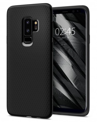 Matinis juodas dėklas "Spigen Liquid Air" telefonui Samsung Galaxy S9 Plus