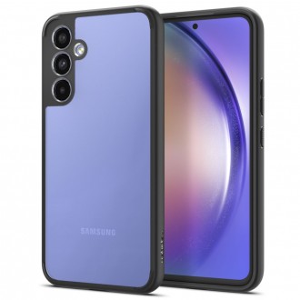 Itin tvirtas skaidrus dėklas juodais kraštais "Spigen Ultra Hybrid" telefonui Galaxy A54 5G
