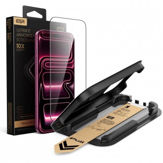Apsauginis stikliukas juodais kraštais ESR ULTRAFIT ARMORITE PRO TEMPERED GLASS telefonui Apple IPhone 17 PRO / 18 PRO