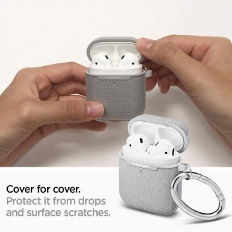 Pilkas dėklas ''SPIGEN URBAN FIT'' skirtas Apple Airpods 2nd Gen / 1 st Gen