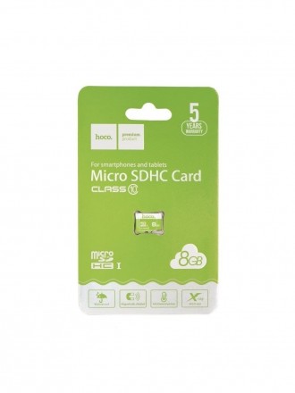 Atminties korta HOCO MicroSD 8Gb (class 10) be adapterio