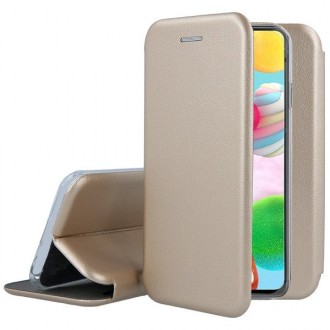 Auksinis atverčiamas dėklas "Book Elegance" telefonui Iphone 12 / 12 Pro