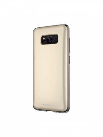 Auksinės spalvos Mercury dėklas su slėptuve banko kortelei telefonui Apple iPhone 7 / 8 / SE 2020 / SE 2022