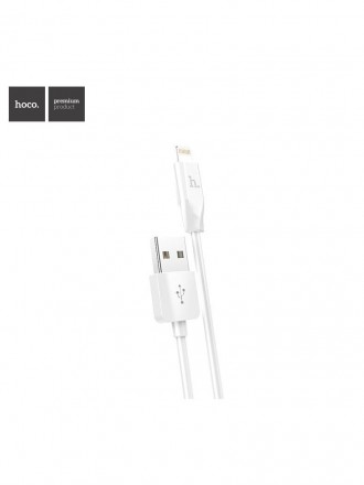 Baltas USB kabelis HOCO X1 lightning 2m