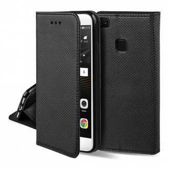 Juodas atverčiamas dėklas ''Smart Magnet'' telefonui Xiaomi Redmi 12 / Redmi Note 12R / Poco M6 Pro 5G