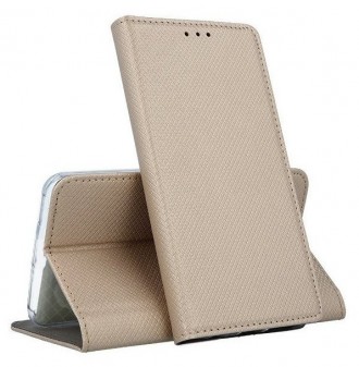 Aukso spalvos atverčiamas dėklas "Smart Magnet" telefonui Samsung Galaxy A35 5G