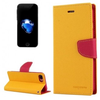 Geltonos spalvos Mercury Goospery atverčiamas dėklas "Fancy Diary" telefonui Apple iPhone 6