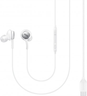 Ausinės originalios Samsung AKG EO-IC100BWEGEU Type-C pakuotėje baltos