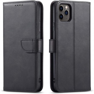 Atverčiamas juodas dėklas "Wallet Case" telefonui Samsung Galaxy A70