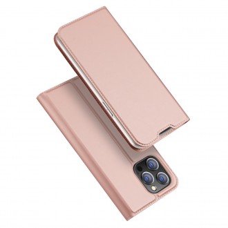 Rožinis-Auksinis atverčiamas dėklas "Dux Ducis Skin Pro" telefonui Apple iPhone 16e