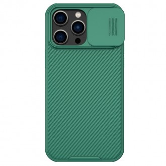 Žalias dėklas su kameros apsauga "Nillkin CamShield Pro" telefonui iPhone 14