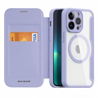 Violetinis atverčiamas dėklas "Dux Ducis Skin X Pro" telefonui iPhone 14 Plus
