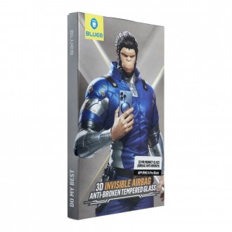 LCD apsauginis stikliukas juodais krašteliais "5D Mr. Monkey Glass (Airbag Anti-Broken)" telefonui Apple iPhone 17 Pro