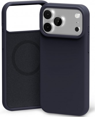 Tamsiai mėlynas dėklas "Mercury Pure Magsafe Silicon Case" telefonui Apple iPhone 17 Pro