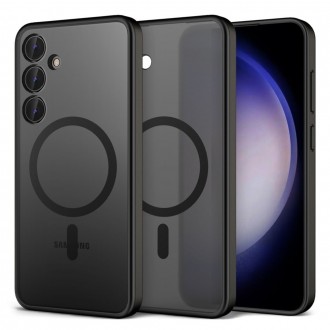 Juodas dėklas "Reach Matte MagSafe" telefonui Samsung Galaxy S25 FE