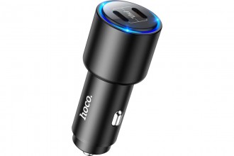 Automobilinis įkroviklis Hoco NZ3 2xType-C PD / QC 3.0 juodas