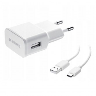 Pakrovėjas-įkroviklis originalus Samsung EP-TA200NWE 15W + Type-C kabelis be pakuotės baltas