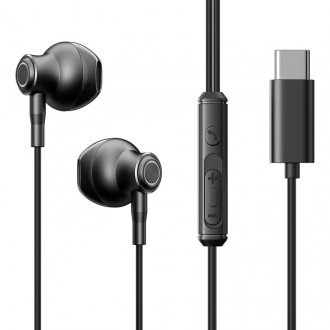 Juodos ausinės "Joyroom JR-EC07 USB-C" 