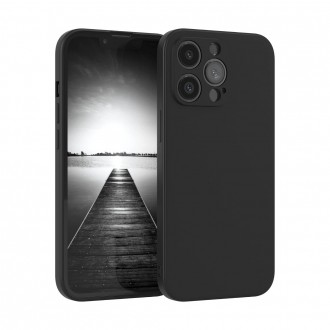 Juodos spalvos dėklas "Liquid Silicone 1.5mm" telefonui Apple iPhone 16e
