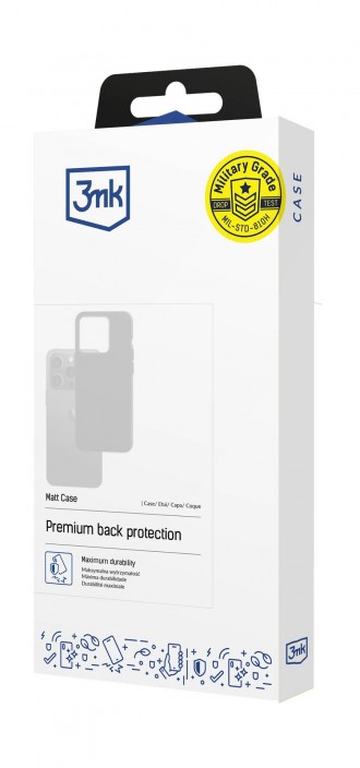 Juodas dėklas "3MK Clear Case 1,2mm" telefonui Xiaomi Redmi Note 14 4G