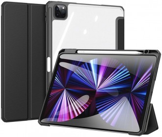 Juodas Dux Ducis dėklas ''Toby'' planšetei Samsung T220 / T225 Tab A7 Lite 8.7 2021 